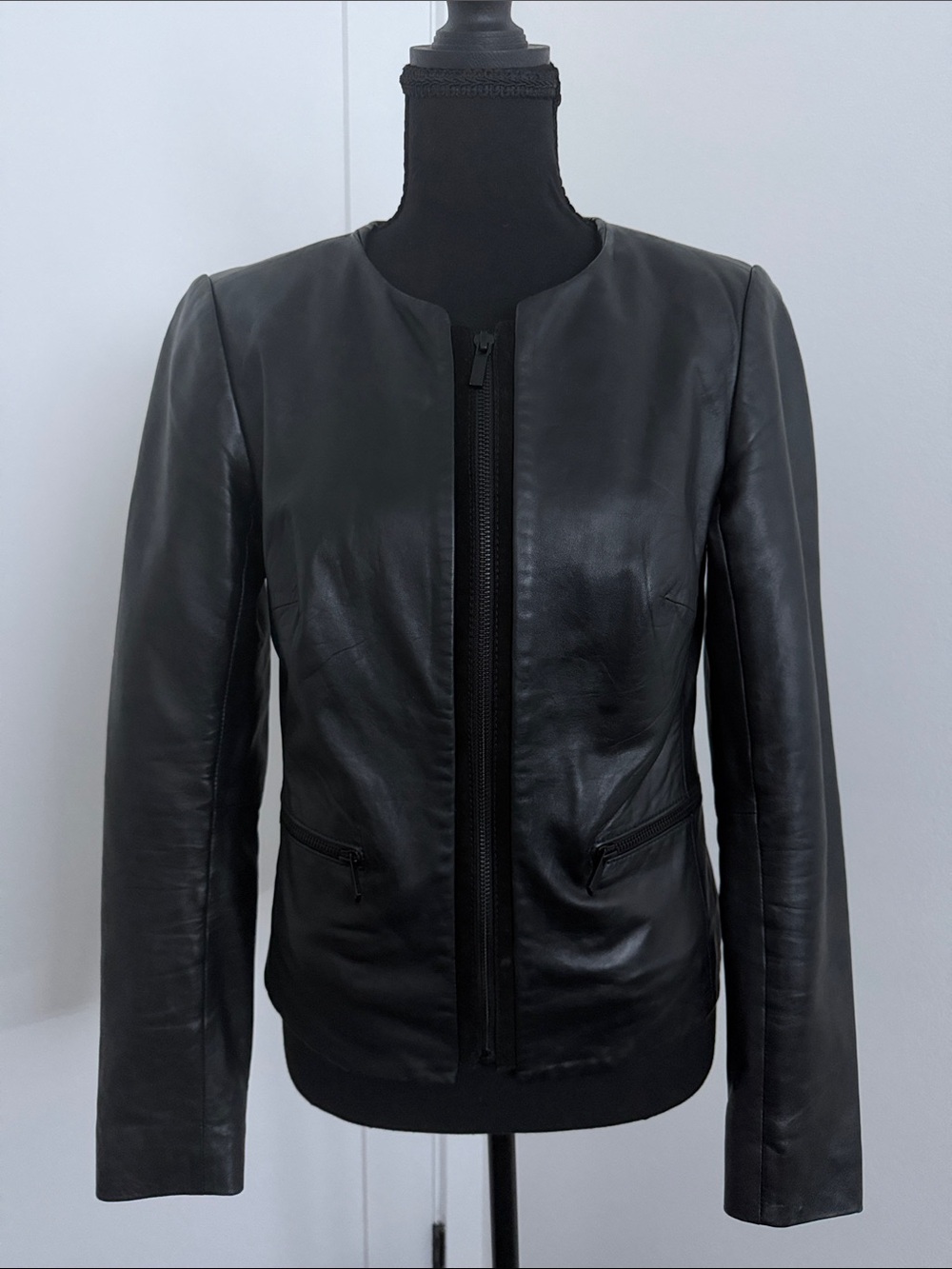 Halogen Black Genuine Leather Jacket
